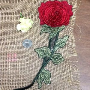 Iron on Rose patch.